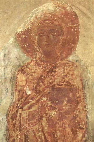 Фреска. Святая Фекла, 11 века